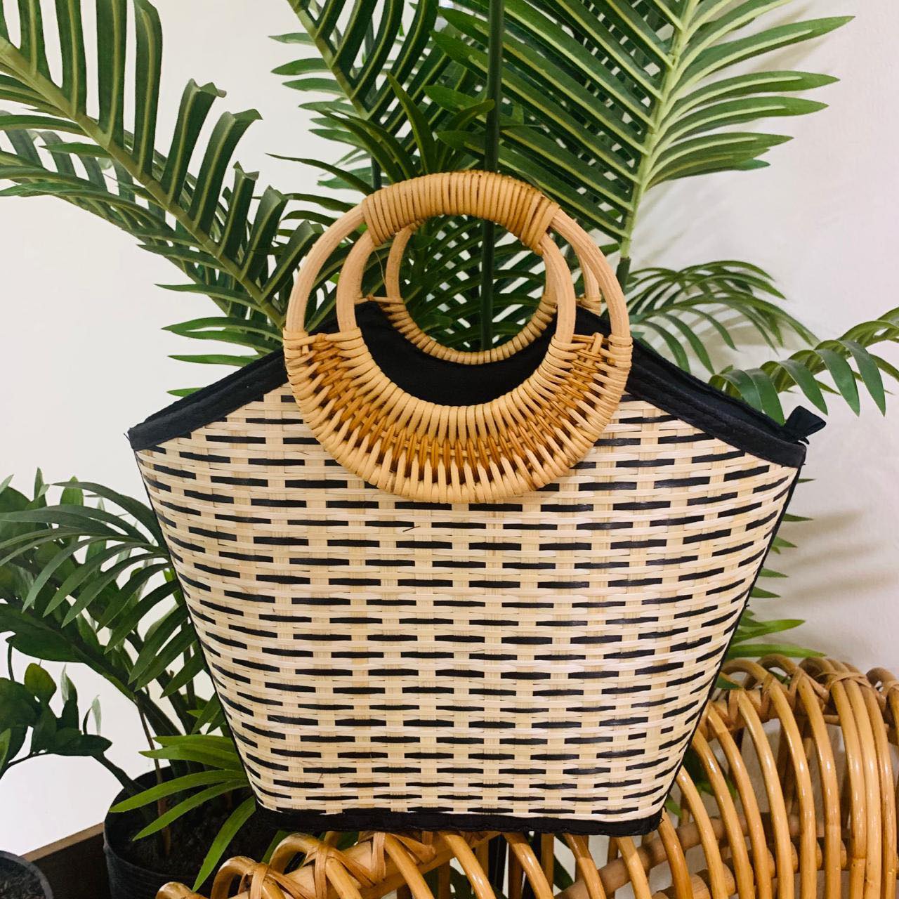 Cebuana Striped Hand Woven Handbag