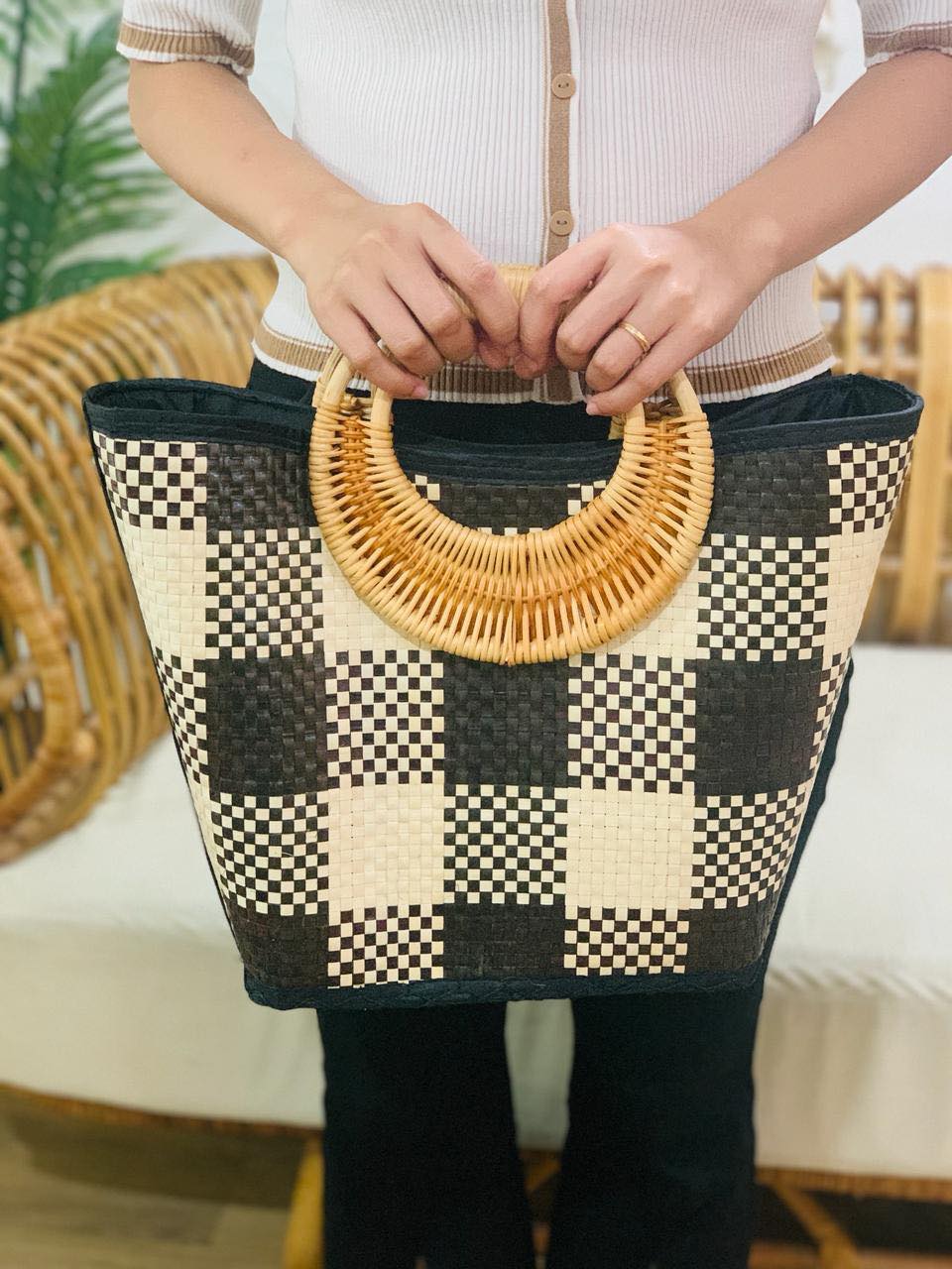 Cebuana Bamboo Woven Handbag