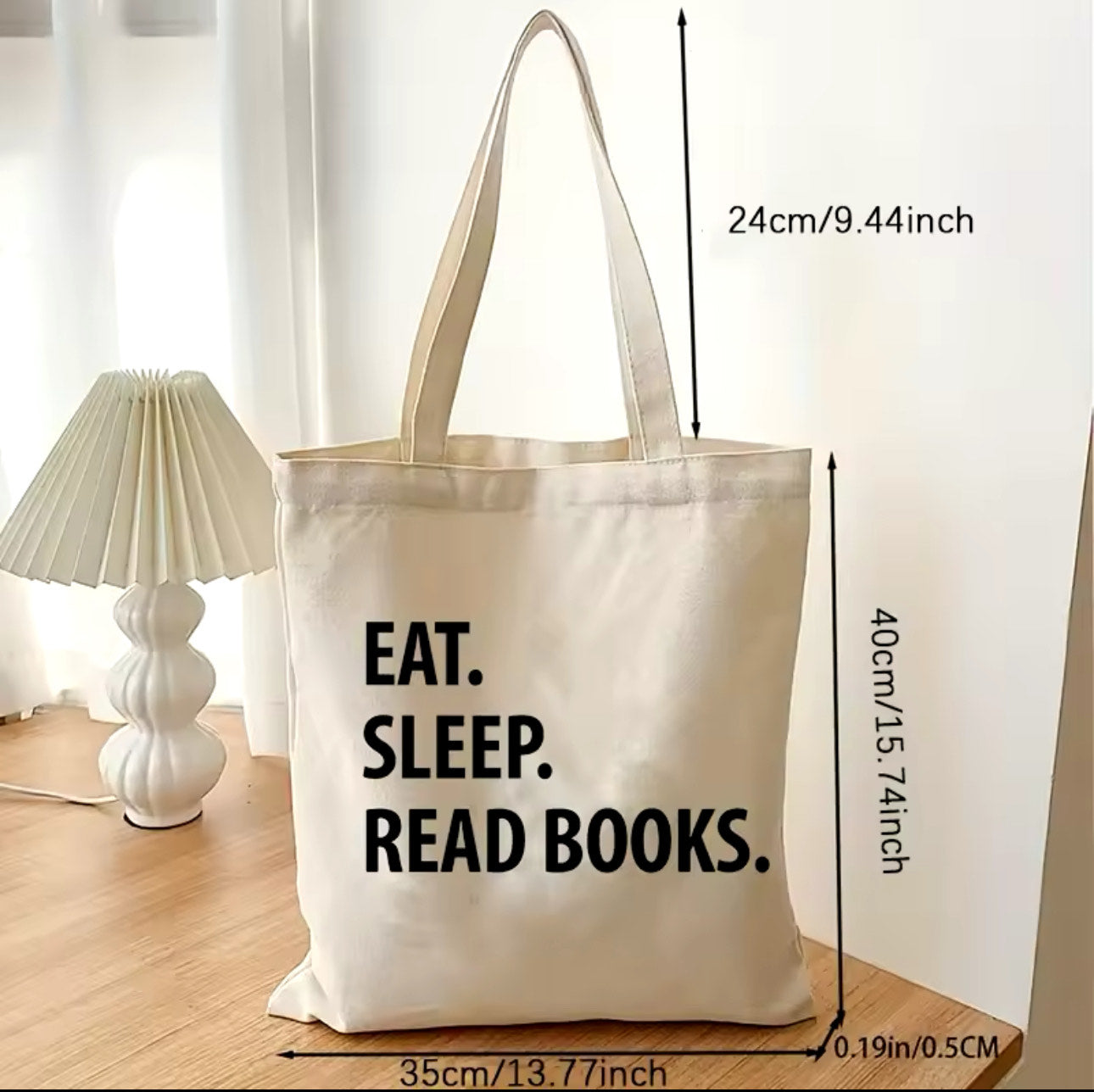 Eat Sleep Read Books Canvas Bag